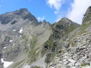 Il percorso che dal bivacco porta alla cima