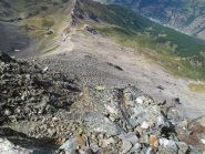 La parte del costone prima della vetta