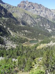 in vista del lago Servaz