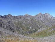 Cime della sinistra idrografica della val Troncea, al centro il Giornalet