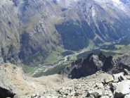 vista su Degioz dalla vetta