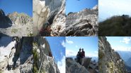 parete nord ; partenza via ; 1° tiro ; fauna ; 2°/3° tiro ; 4° tiro ; cima ; alta via discesa rif. Coda