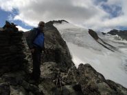 In discesa poco sopra il Bivacco Gratton