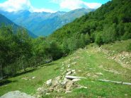 il tratto di discesa tra San Giacomo e Blinant 