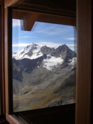 panorama dalla finestra del bivacco
