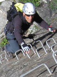 Il sottoscritto mentre sale i comodi gradini