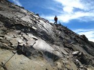 In salita sulle placche a ovest