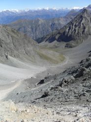 il percorso di salita dall'alpeggio del Gran Nomenon