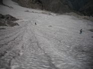 discesa sul ghiacciaio della Maledia