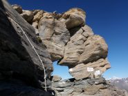 La finestra ed il tratto attrezzato prima della punta