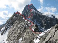 La via di salita dal basso