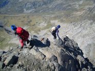 tratto di cresta in discesa