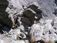 Marco in un passaggio tranquillo, notare i segni gialli