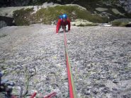 3° tiro - 6a. Delicatissima aderenza sul nulla. in effetti ci starebbe un 6a+