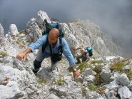 Franz impegnato a non far cadere i sassi