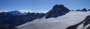 Vista verso Est, gruppo del Gran Paradiso al completo, Granta Parei e Goletta in primo piano