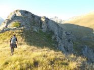 verso il sentiero di discesa