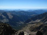 Vallone del Boreon e in fondo il mare e la Costa Azzurra