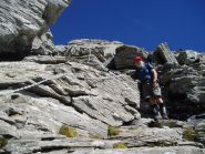 tratto attrezzato in discesa dal monte cistella