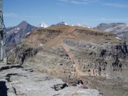traccia per la discesa dal pizzo diei per salire poi al monte cistella