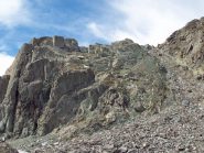 ripido canalino per accedere al colletto