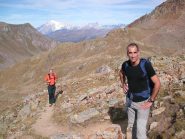 Franco e Davide nel lungo vallone di salita