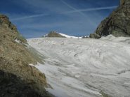 il tratto più crepacciato del ghiacciaio