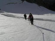 Sul ghiacciaio in salita