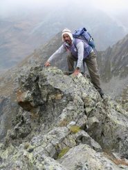 Maurizio in arrampicata