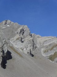 Il Berrio col canale sotto la vetta,quello giusto,a destra ,quello sbagliato che ho fatto io