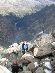 Tipico terreno tra il Ghicet e la Punta Rossa