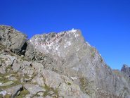 Il tratto innevato e ghiacciato che porta al primo ripetitore