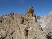 cengia della cresta oltre la cima