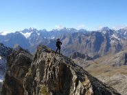 sullo sfondo gli Ecrins dal fondo della cresta