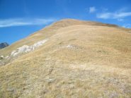 La parte alta della dorsale di salita