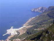 Marettimo con i due scali visto dal sentiero per il Pizzo Falcone