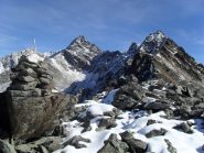 in vetta con vista sulla punta Coppi e Garin