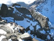 Il tratto atrezzato in discesa