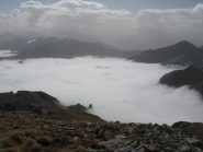 Vallone del Breuil sotta alla coltre di nubi
