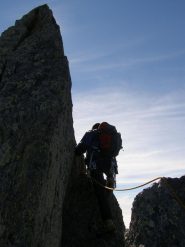 Marco sulla cresta ovest della Becca di Vlou