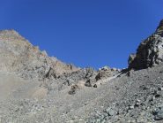 il colle  e ,a sinistra,la punta Rossa