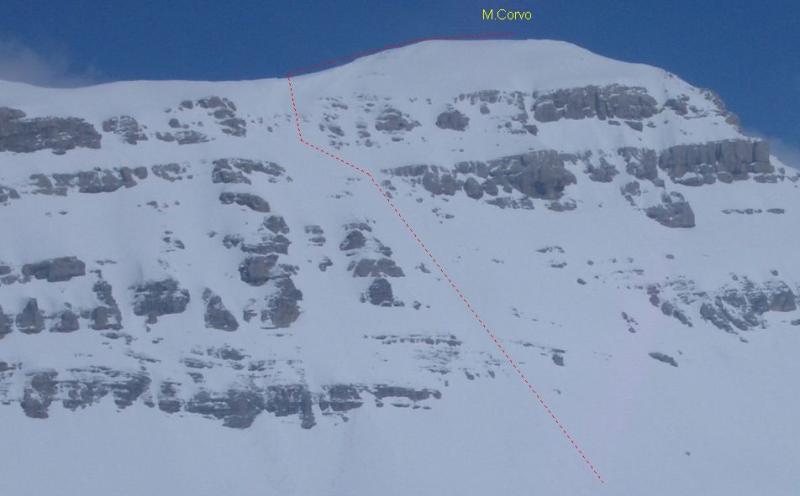 M.Corvo (discesa diretta dalla vetta per il versante Sud)
