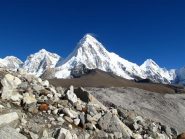 Il Pumori e piccolo al centro il Kala Pattar
