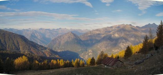 panorama con dame di challant