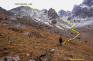 il Vallon de la Selette e l'itinerario seguito (23-10-2010)