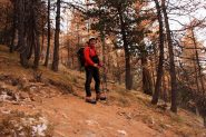 io nel bosco iniziale del Vallon de la Selette (23-10-2010)