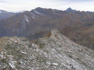 Grivola, Rosa dei Banchi e Tersiva sullo sfondo. In primo piano la cresta percorsa dal colle