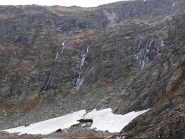 cascate di ghiaccio in formazione nella conca del lago Morto