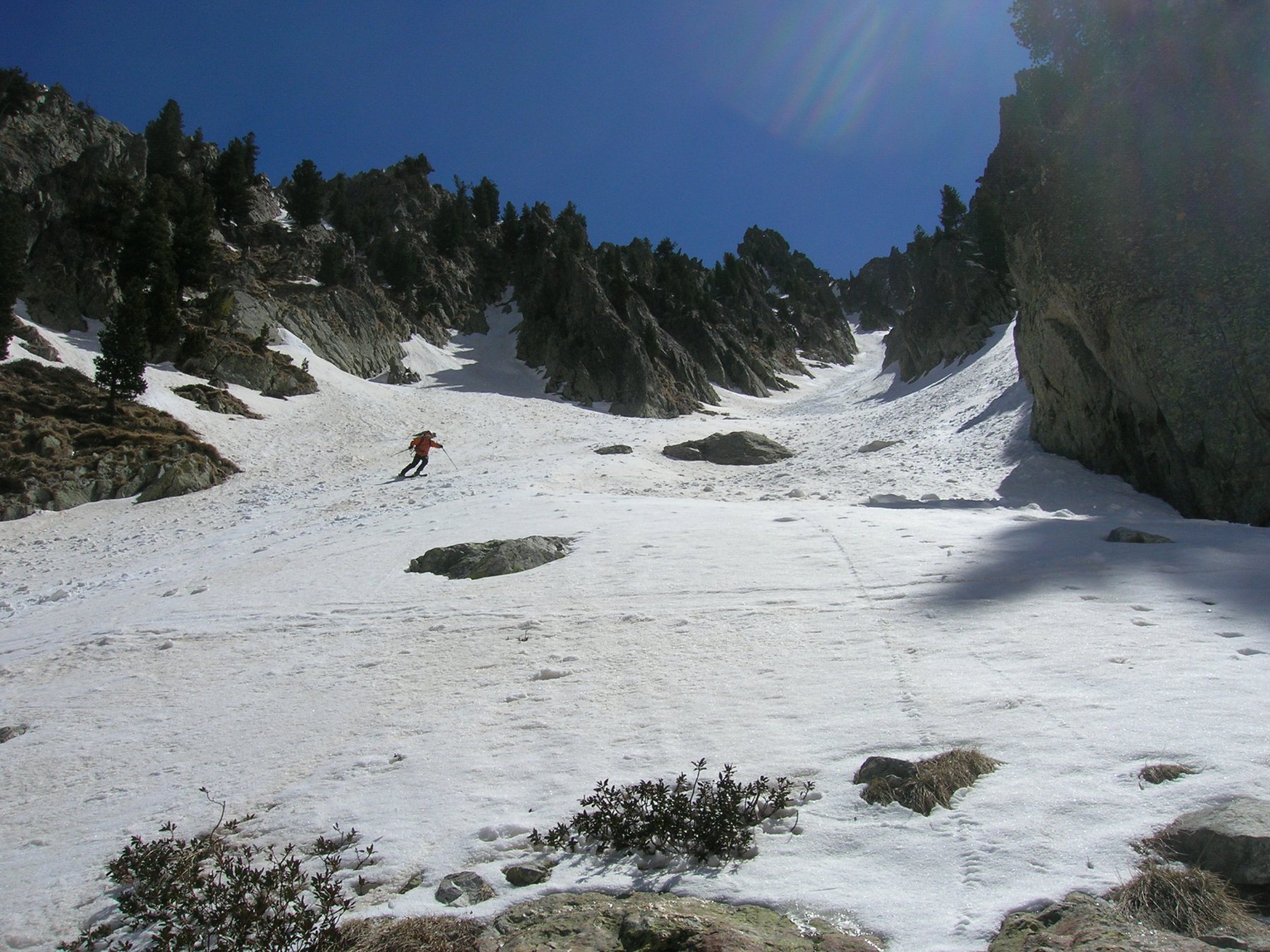 Enrico all'uscita del canale del Ciriegia