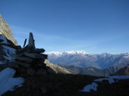 Colle Santanel con sfondo Monte Rosa